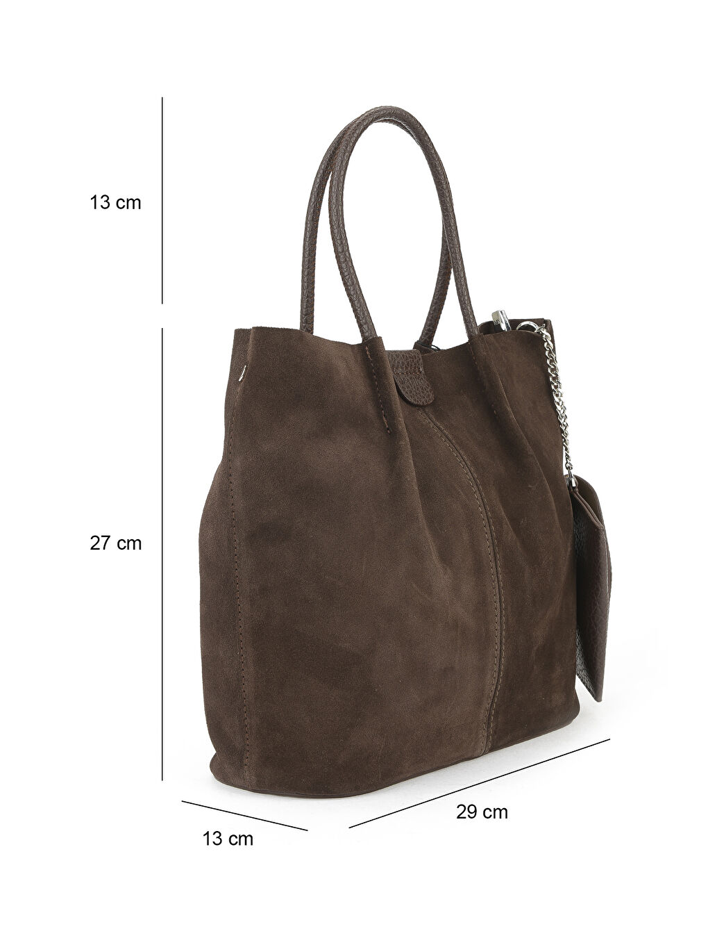 Kahverengi Kadın Hakiki Deri Omuz ve El Çantası 153979Z5010 Kahve-1