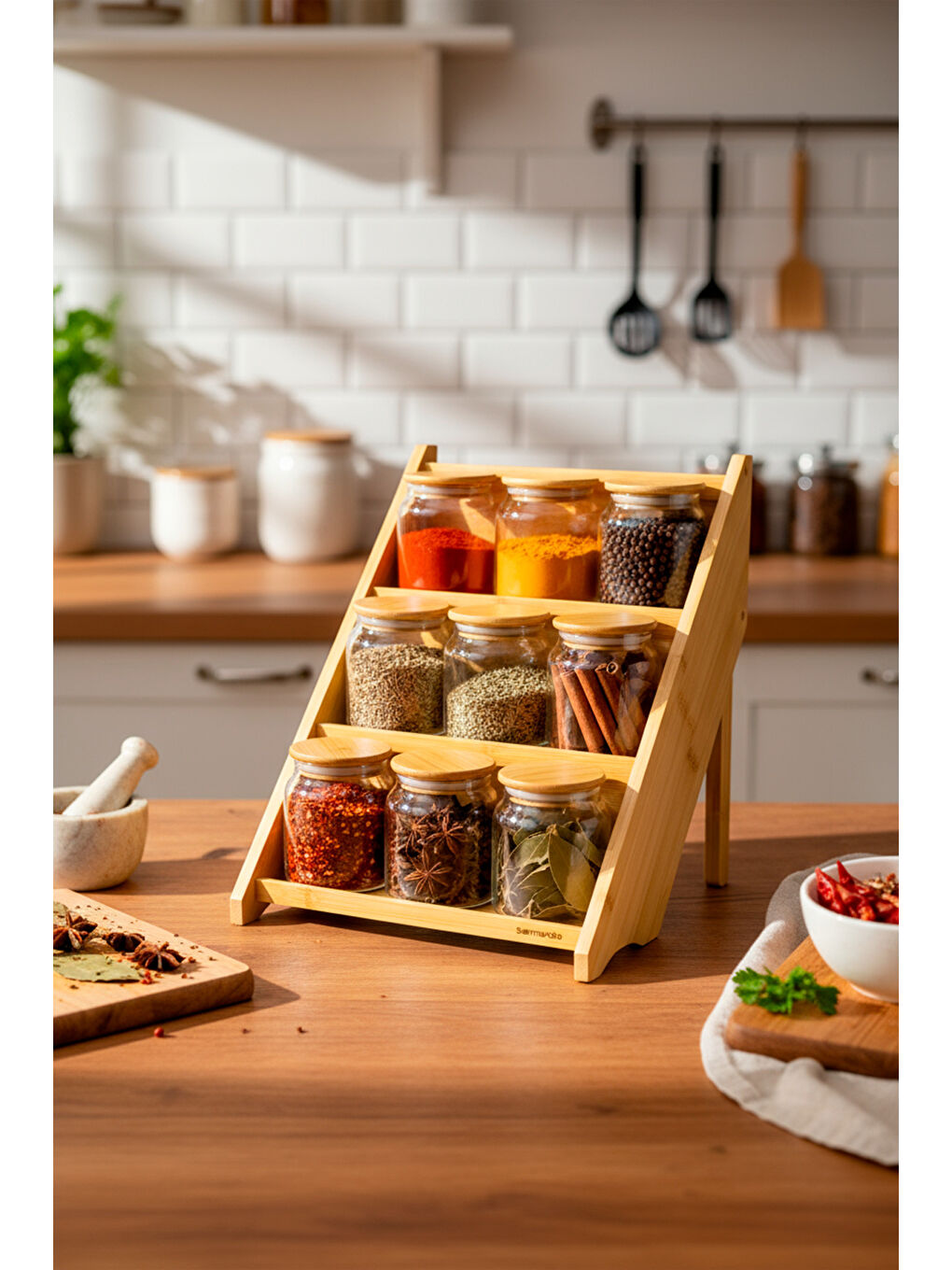 Kahverengi Liora 9'lu Baharatlık Seti-4