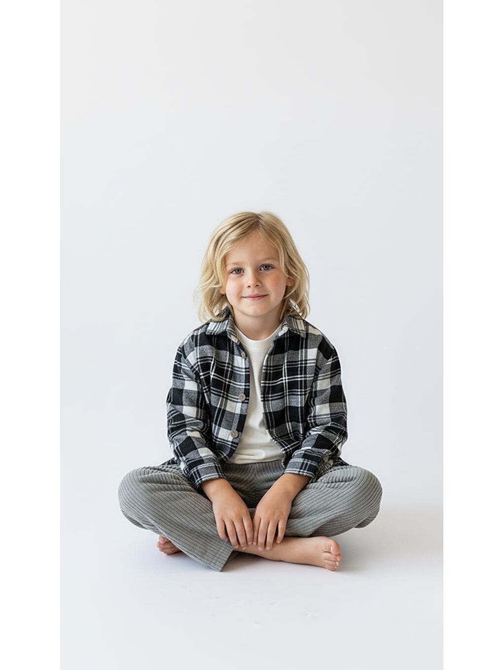 Siyah Ekoseli Gömlekli 3lü Takım-3