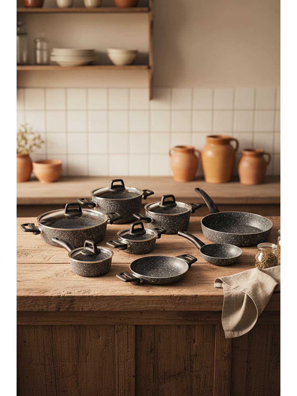 Anita 13 Parça Tencere Seti Gri-1