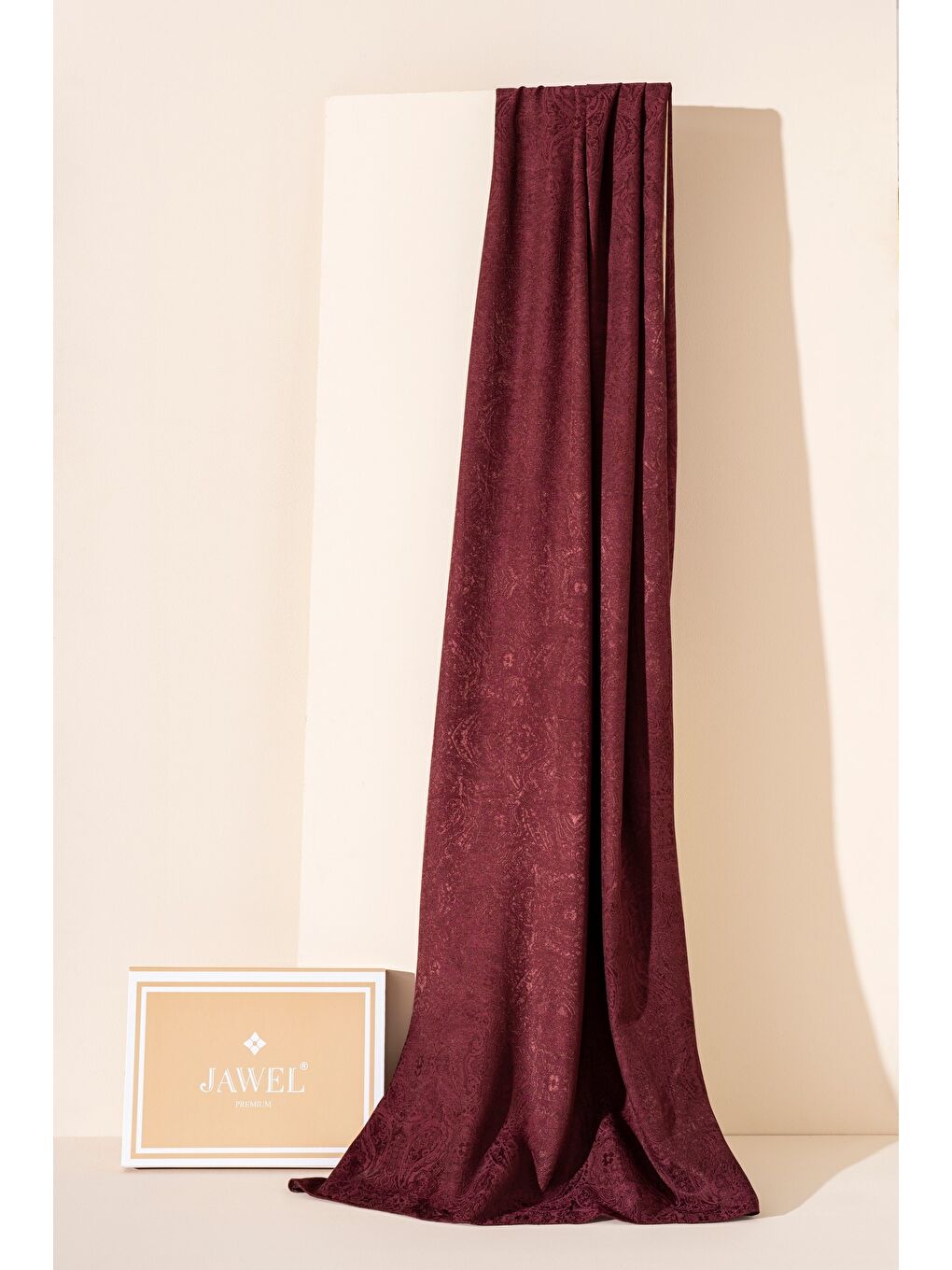 Bordo Kadın Libissa Modal Floş Şal