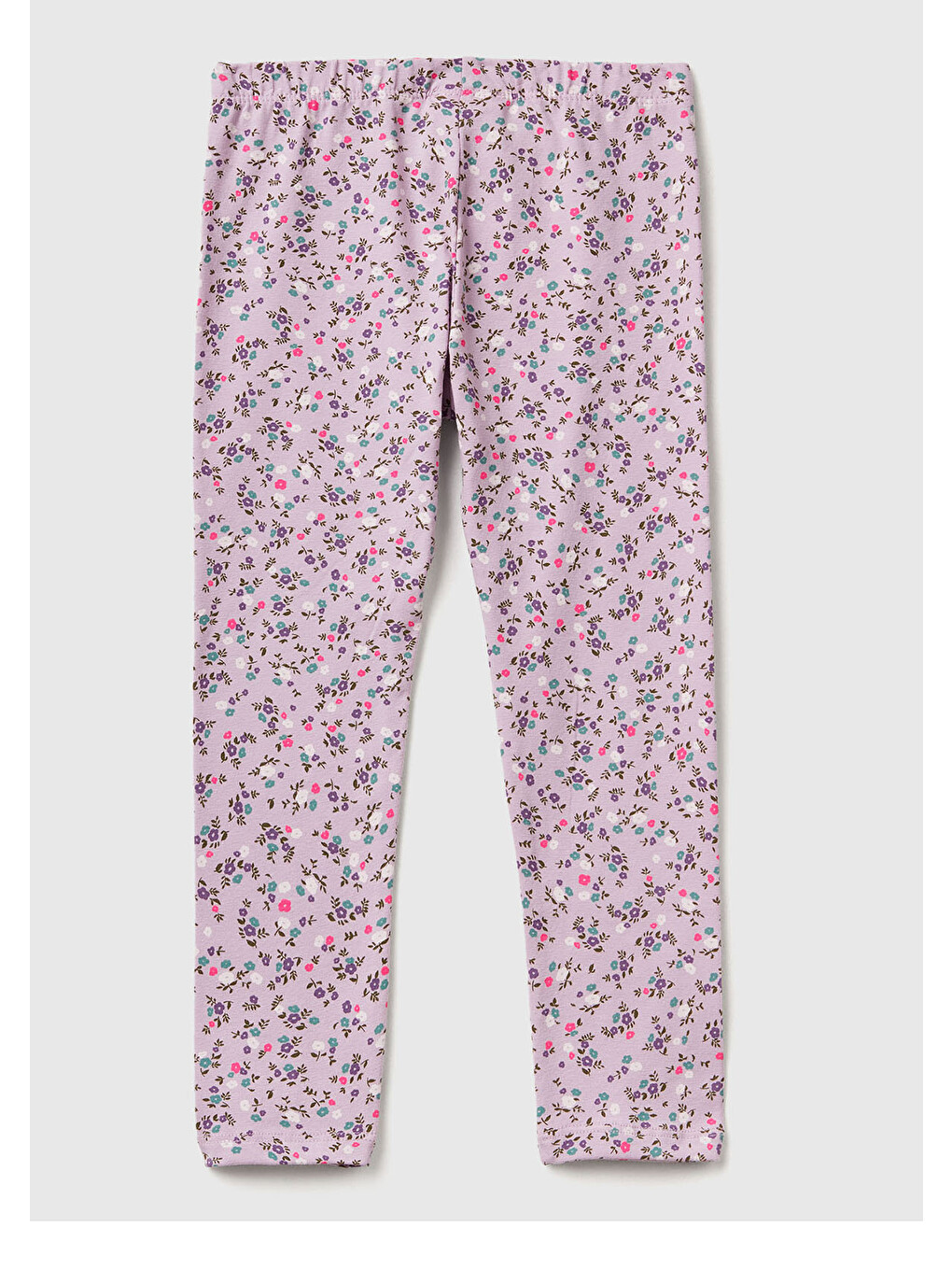 Kız Çocuk Lila Tamamı Baskılı Slim Fit Tayt-1