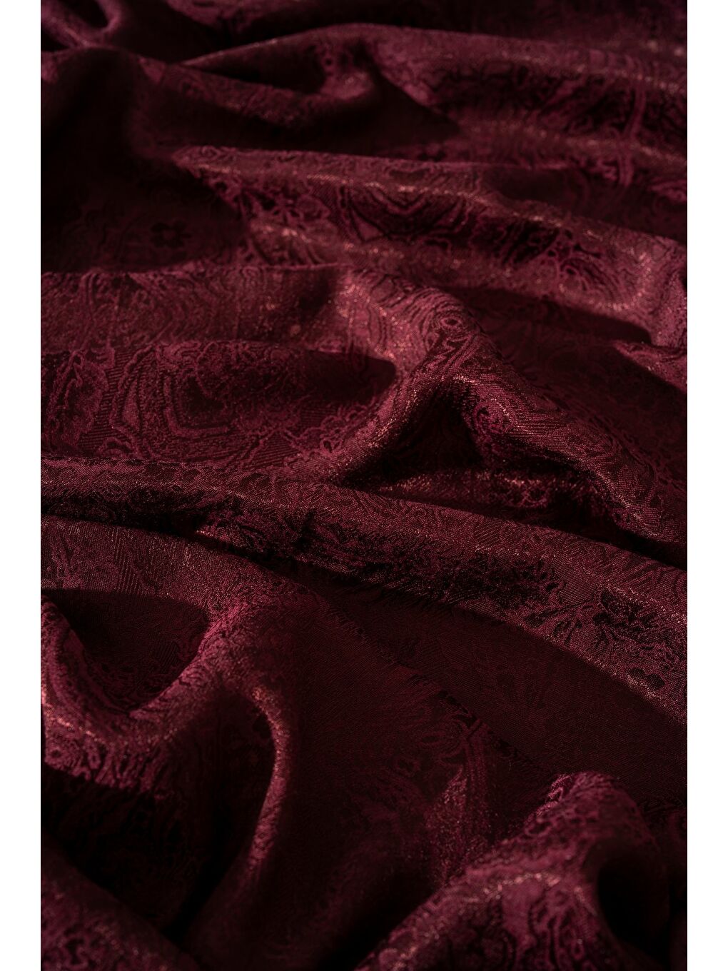 Bordo Kadın Libissa Modal Floş Şal-1