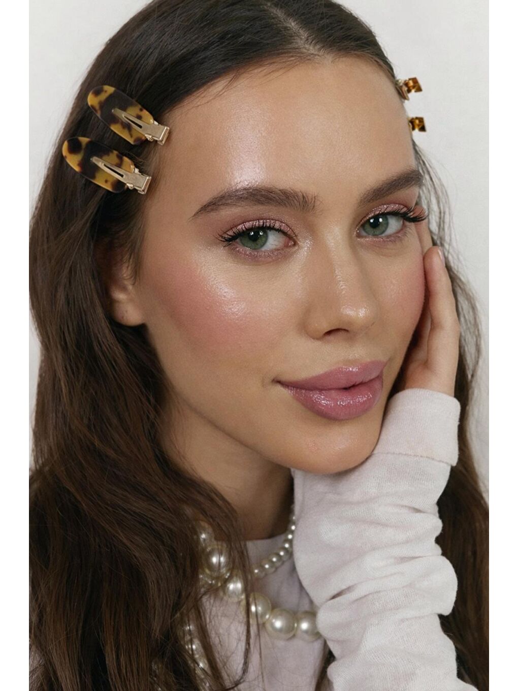 Karışık 4'lü İz Yapmayan Klips Toka Seti Kaplumbağa Sırtı Desenli-4