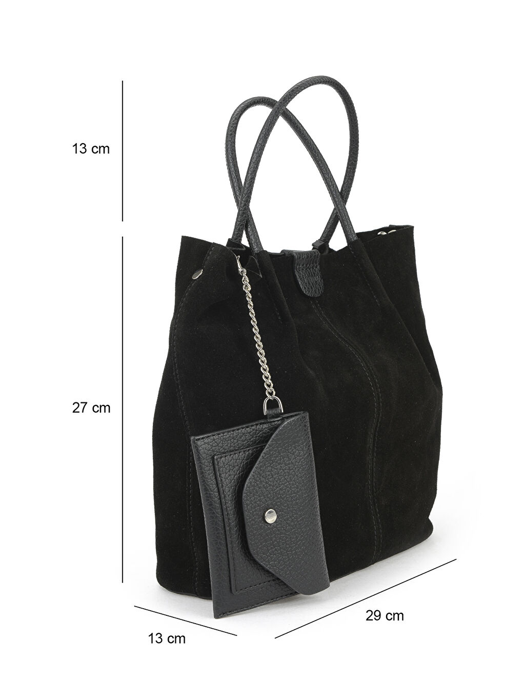 Kadın Hakiki Deri Omuz ve El Çantası 153979Z5010 Siyah-1