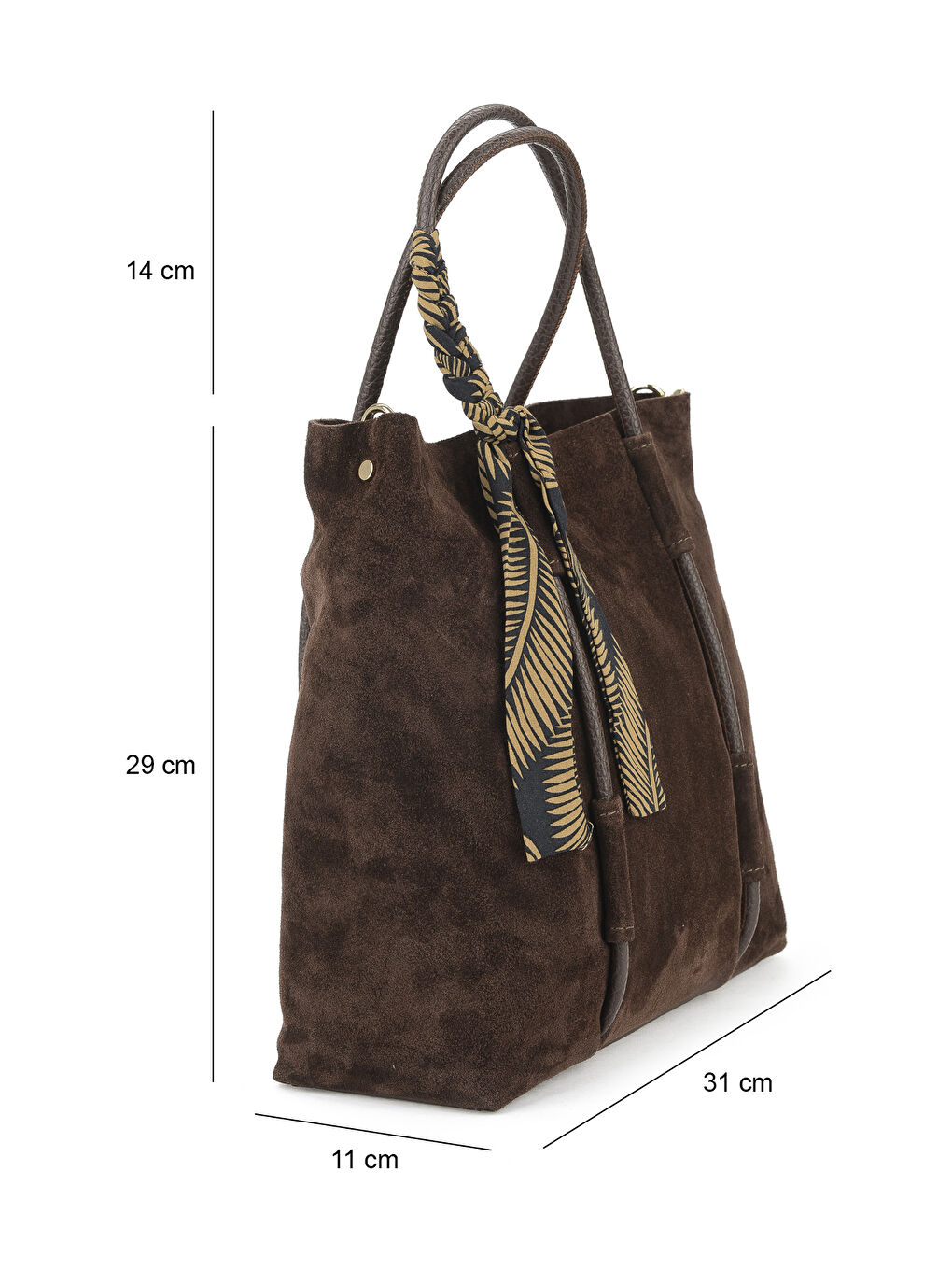 Kahverengi Kadın Hakiki Deri Omuz ve El Çantası 153979Z5013 Kahve-1