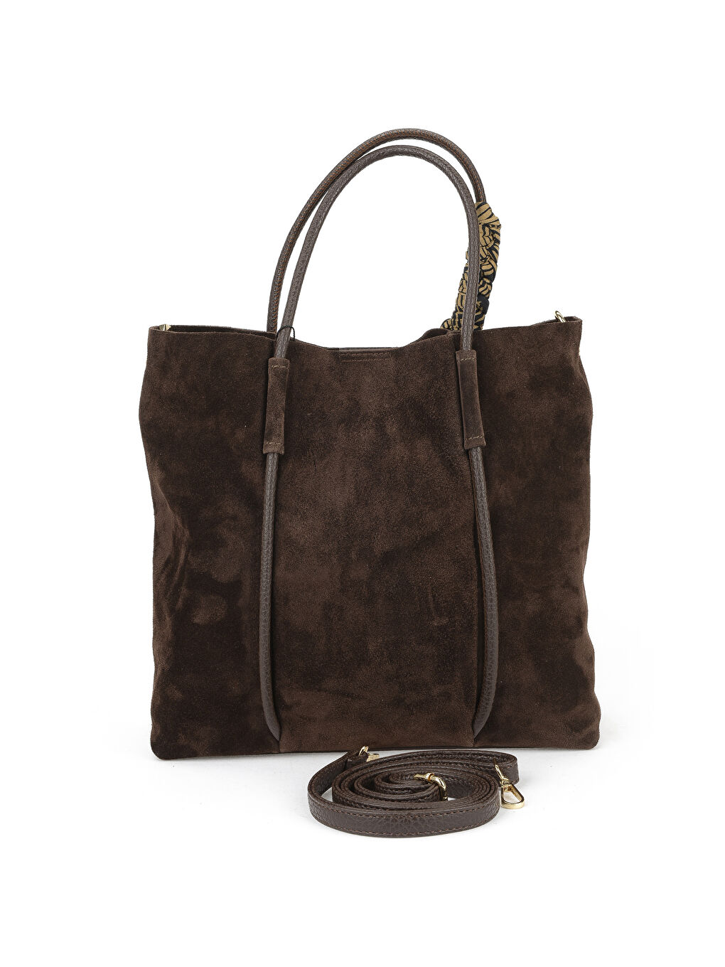 Kahverengi Kadın Hakiki Deri Omuz ve El Çantası 153979Z5013 Kahve-2