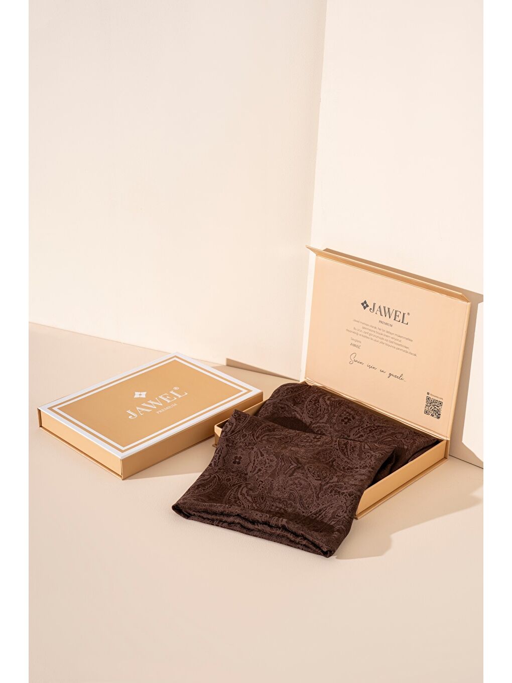 Kahverengi Kadın Libissa Modal Floş Şal-2