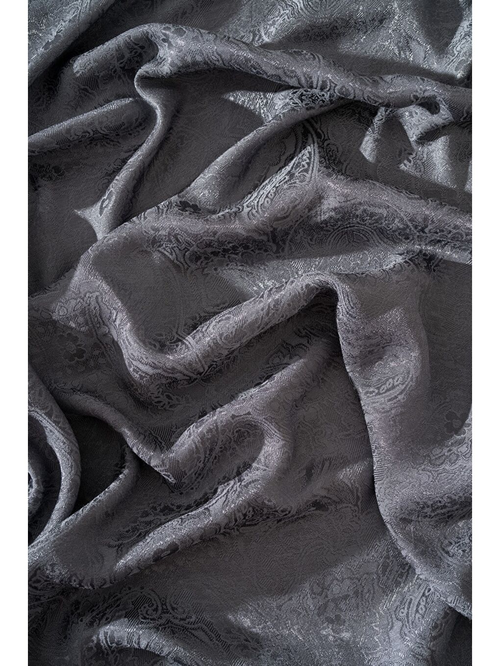 Gri Kadın Libissa Modal Floş Şal-1