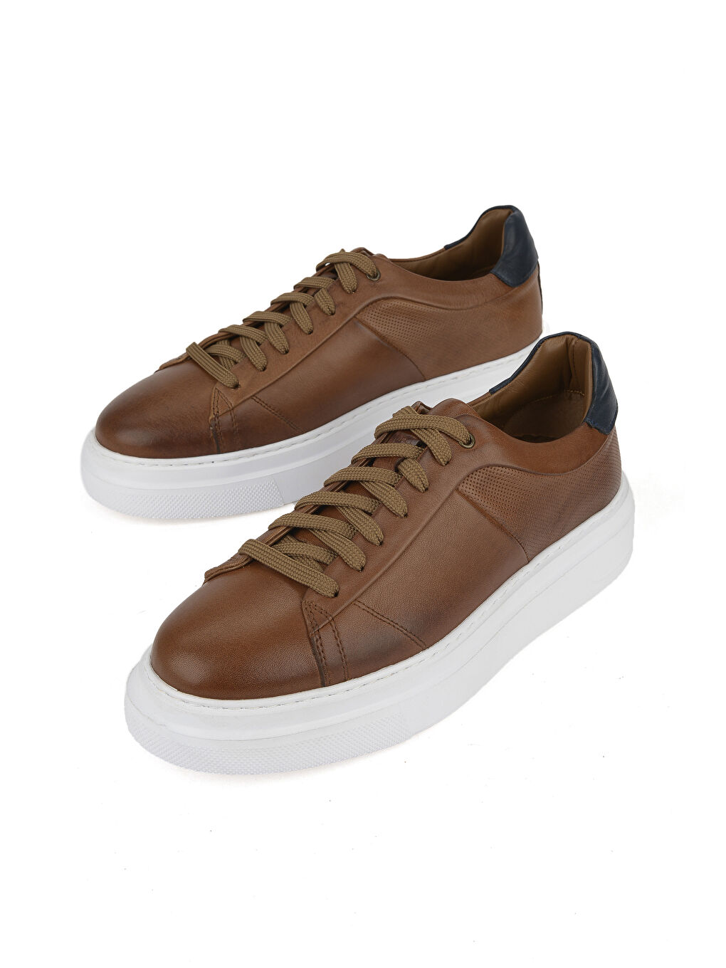 Kahverengi Erkek Hakiki Deri Sneaker 1531026ZH12 Taba-4