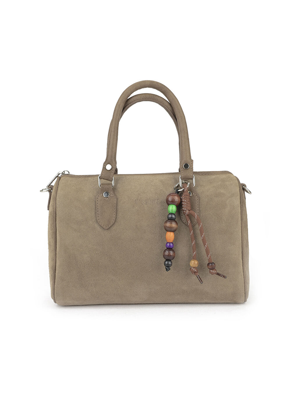 Bej Kadın Hakiki Deri Bowling Omuz ve El Çantası 153979Z5011 Vizon