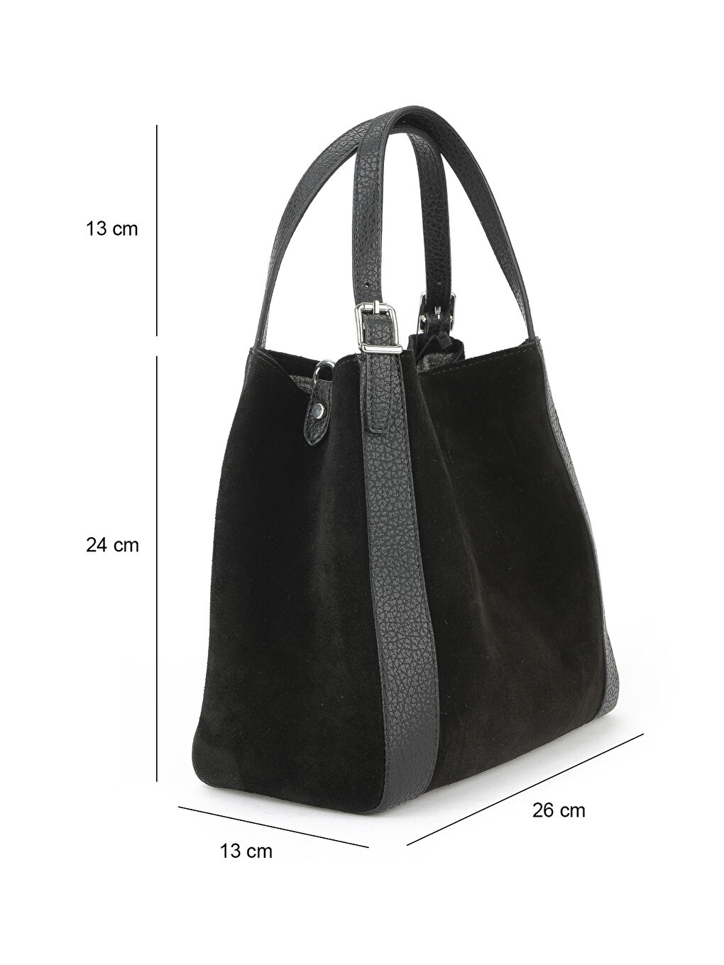 Kadın Hakiki Deri Omuz ve El Çantası 153979Z5012 Siyah-1