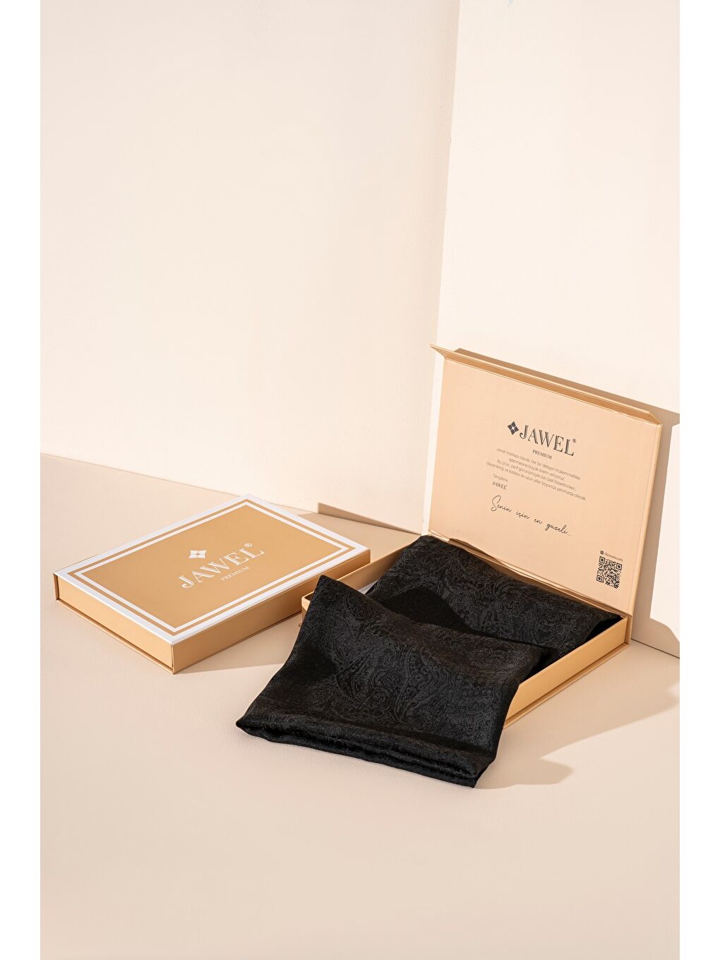 Siyah Kadın Libissa Modal Floş Şal-2