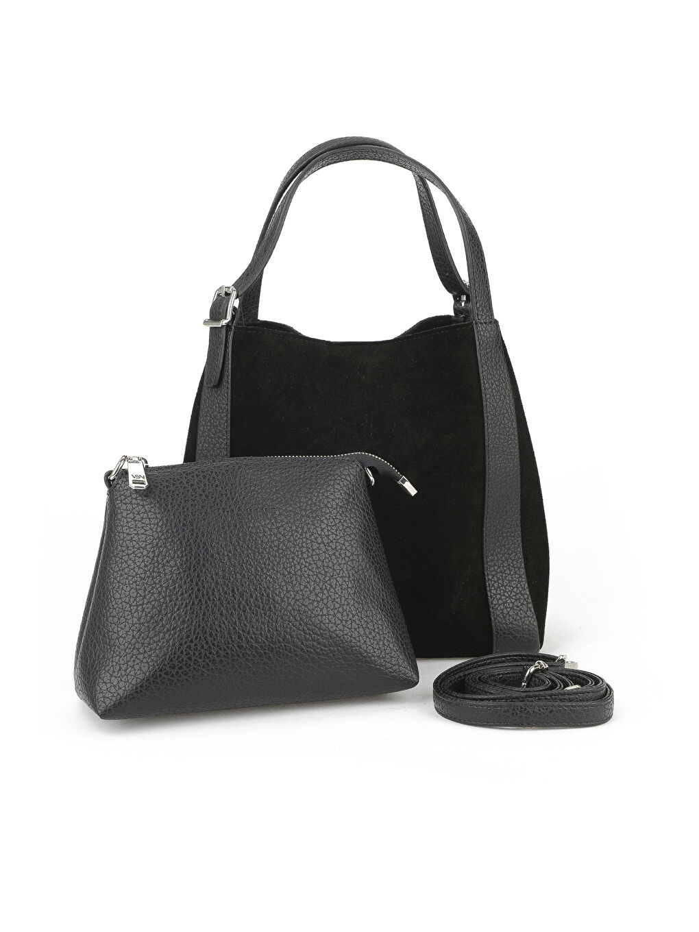 Kadın Hakiki Deri Omuz ve El Çantası 153979Z5012 Siyah-2