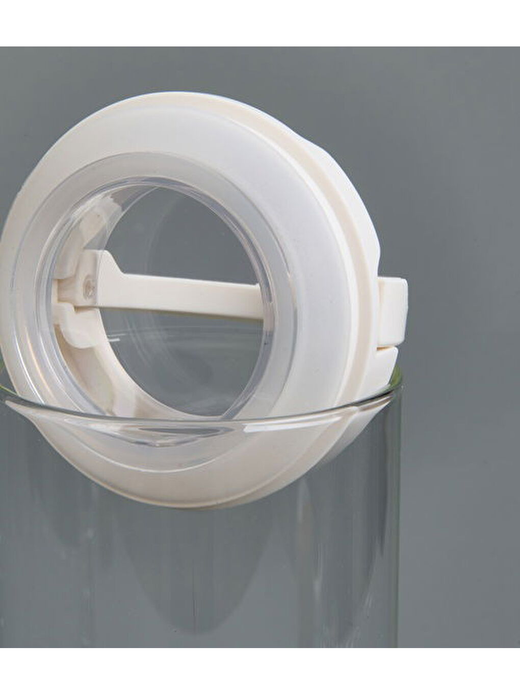 Vakumlu Cam Kavanoz - Şeffaf / Beyaz - 800 ml-3