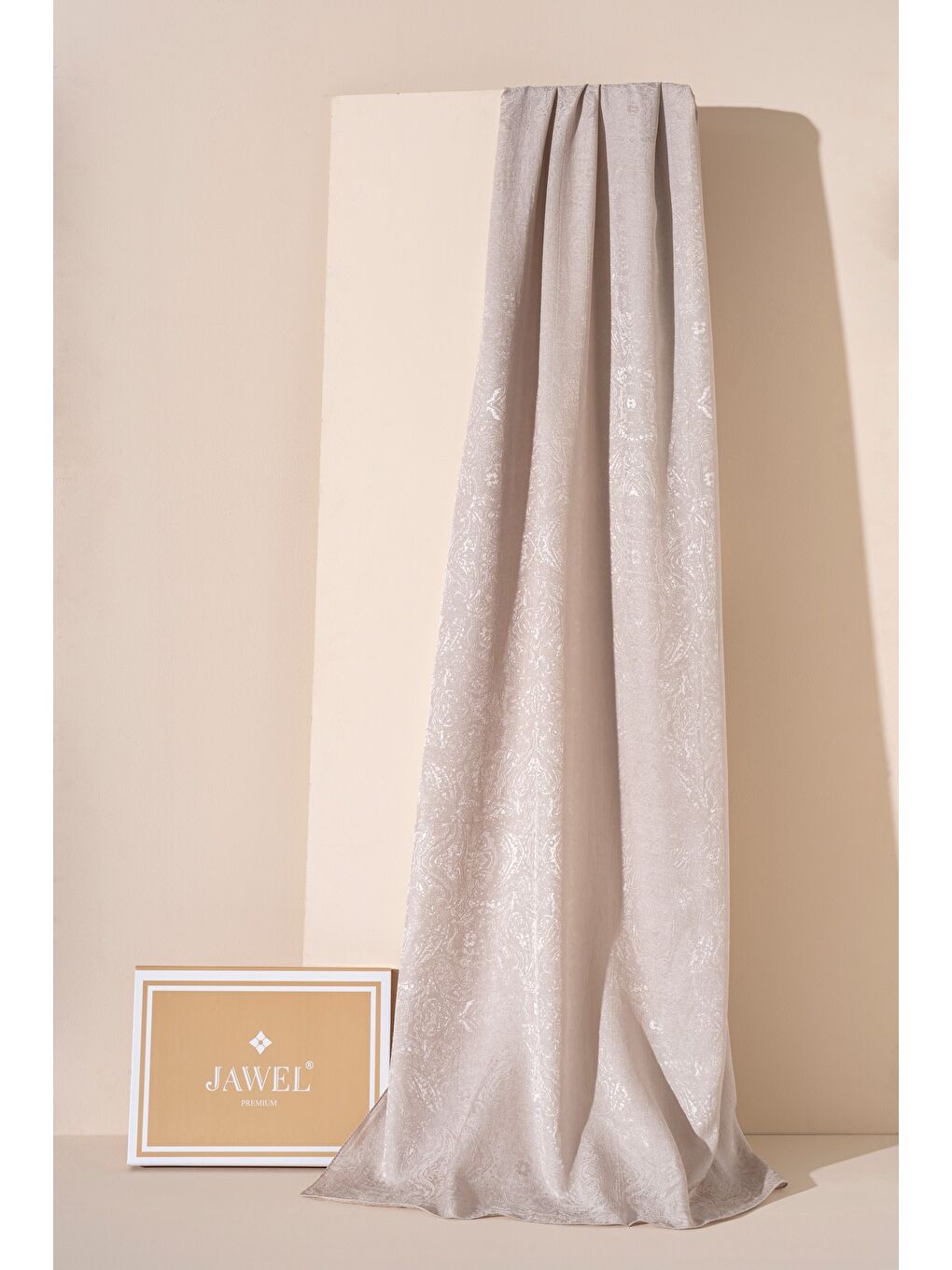 Ekru Kadın Libissa Modal Floş Şal