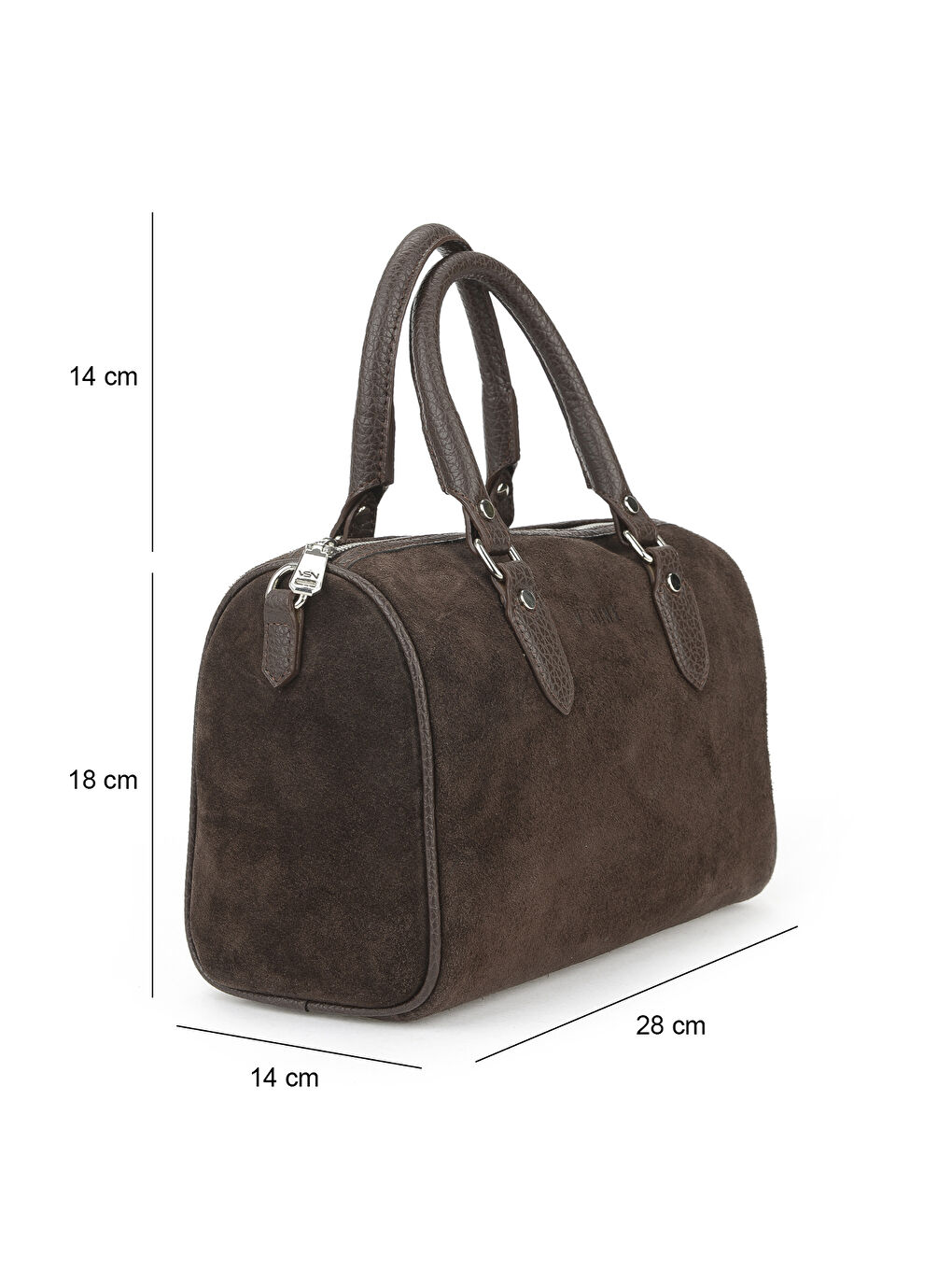 Kahverengi Kadın Hakiki Deri Bowling Omuz ve El Çantası 153979Z5011 Kahve-1