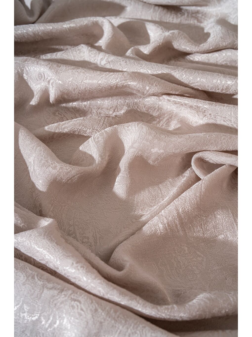 Ekru Kadın Libissa Modal Floş Şal-1