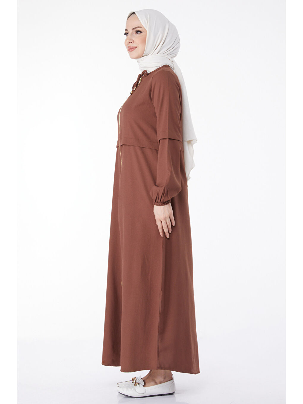 Kahverengi Fermuarlı Kap Kahve - 27072-3