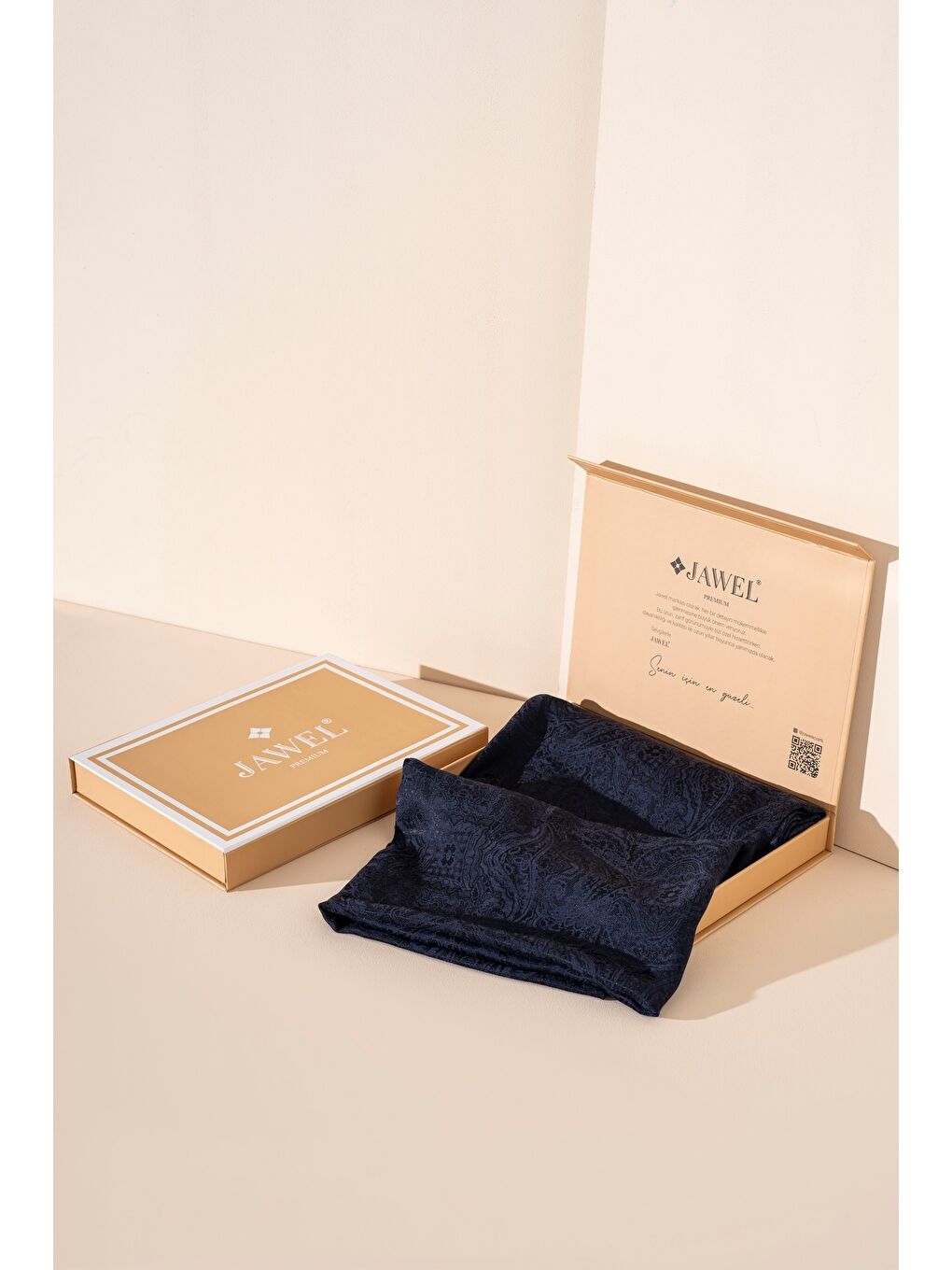 Lacivert Kadın Libissa Modal Floş Şal-2