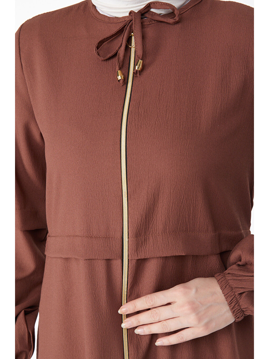 Kahverengi Fermuarlı Kap Kahve - 27072-5