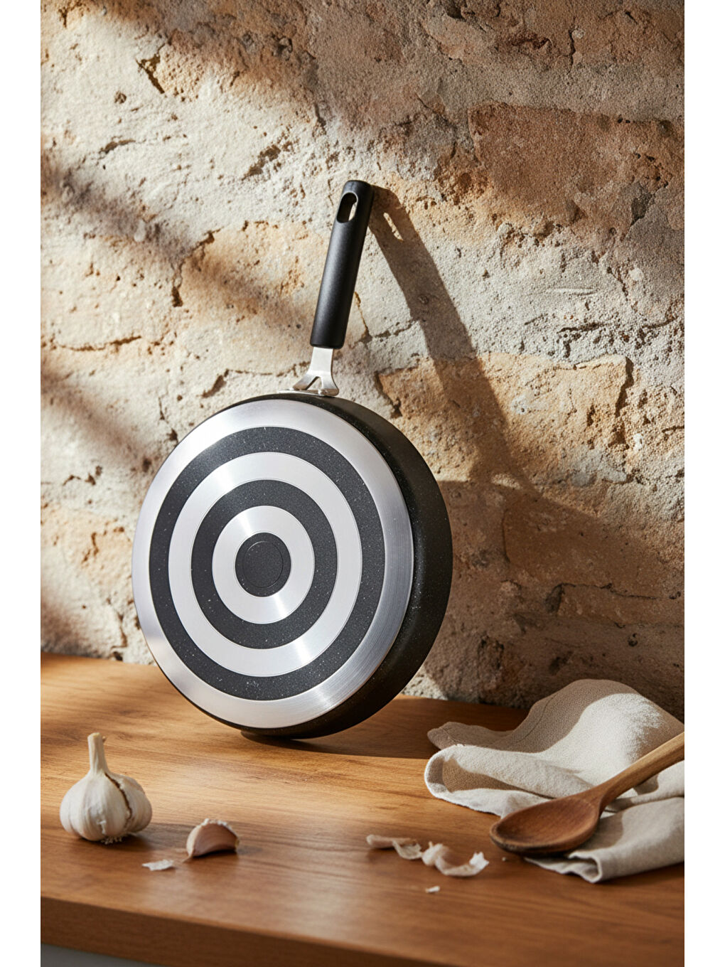 Siyah Wave 32cm Granit Balık Tavası-3