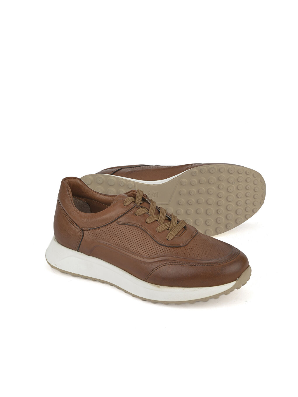 Kahverengi Erkek Hakiki Deri Sneaker 1531026Z290 Taba-3