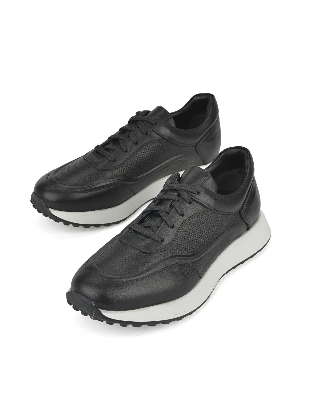 Erkek Hakiki Deri Sneaker 1531026Z290 Siyah-4