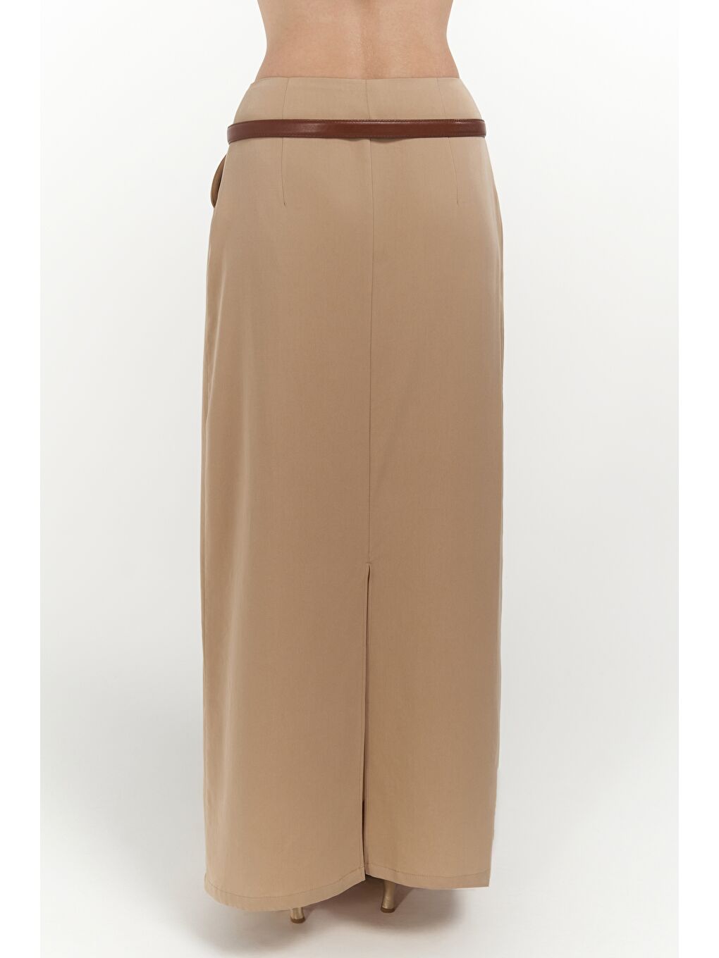 Bej Korben Yelek Etek Vizon Takım-5