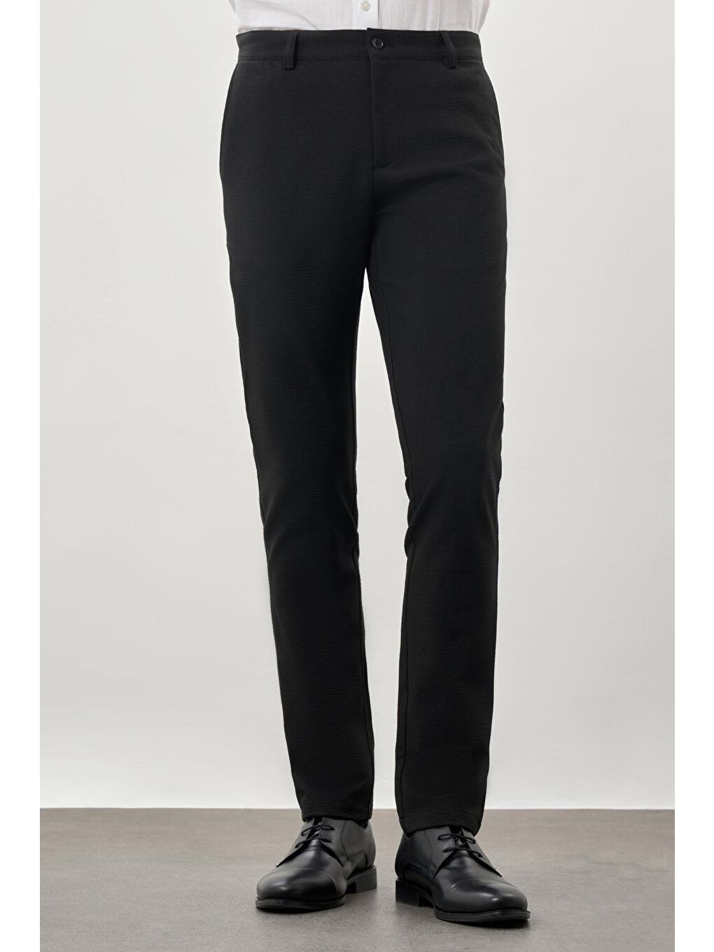 Siyah Esnek Yandan Cepli Casual Slim Fit Chino Pantolon 1003245174