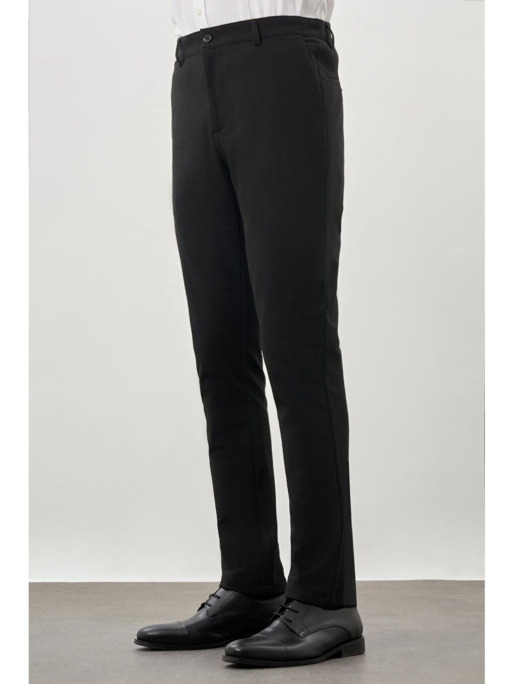 Siyah Esnek Yandan Cepli Casual Slim Fit Chino Pantolon 1003245174-1