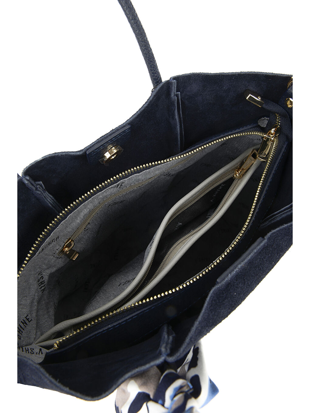 Kadın Hakiki Deri Omuz ve El Çantası 153979Z5013 Lacivert-3