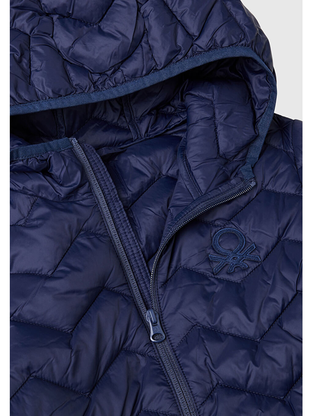 Erkek Çocuk Lacivert Logo İşlemeli Mevsimlik İnce Pufa Mont-2