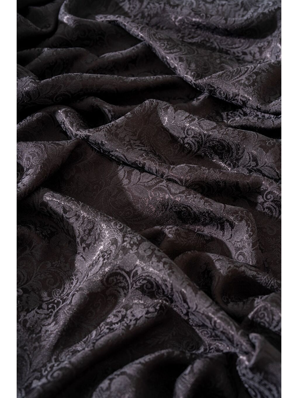 Antrasit Kadın Rhiza Modal Floş Şal-1