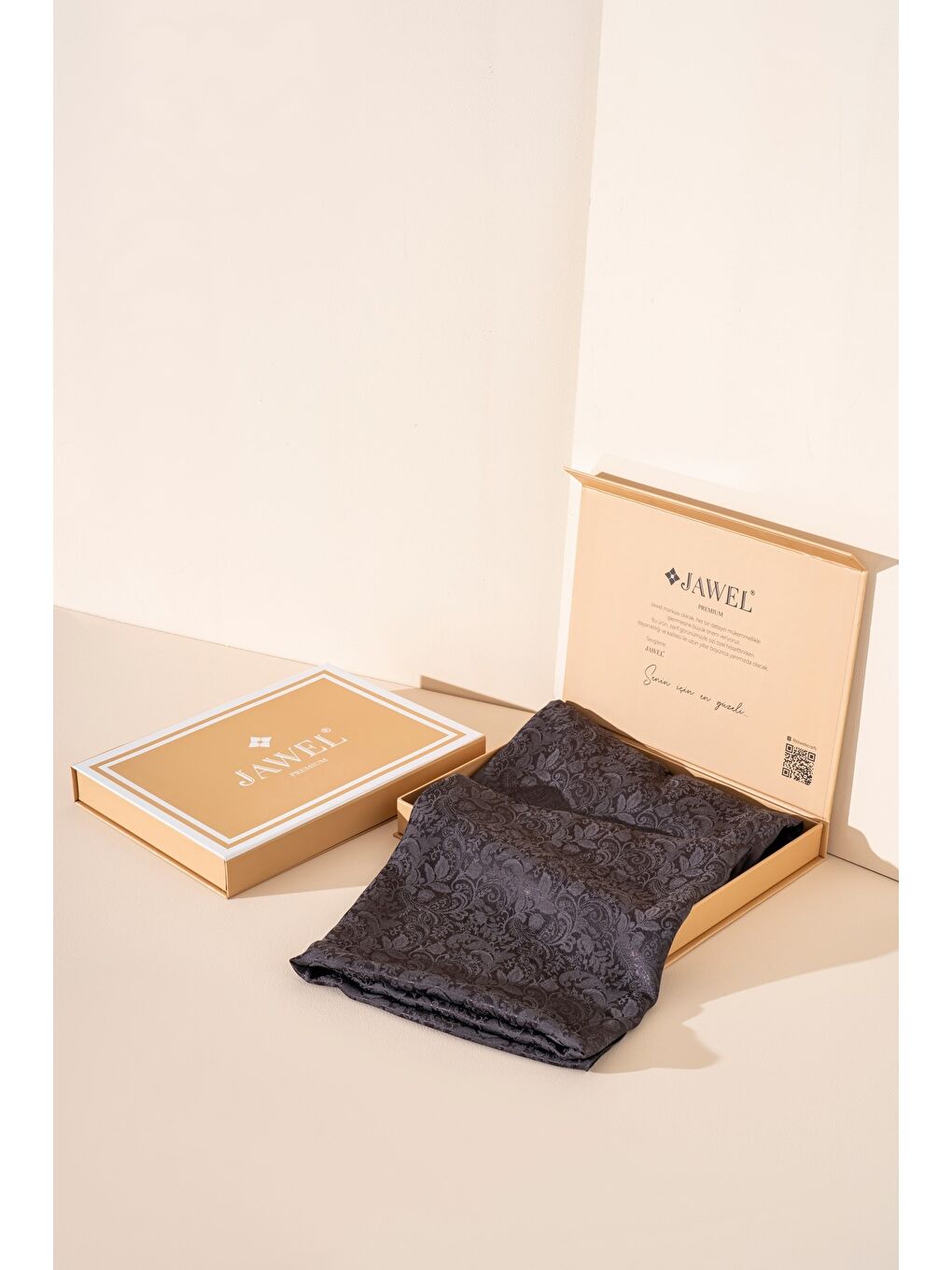 Antrasit Kadın Rhiza Modal Floş Şal-2