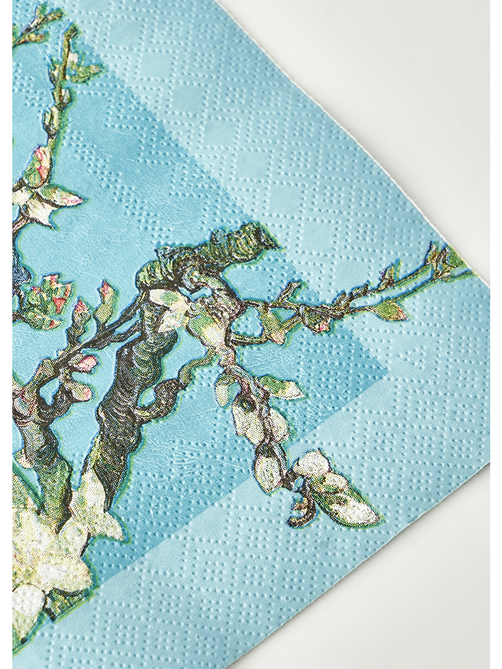 Van Gogh Almond Blossom 40'lı Kağıt Peçete Turkuaz (33x33 Cm)-1
