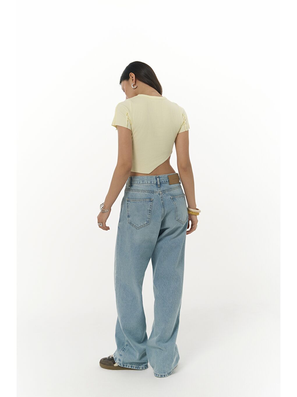 Norris Asimetrik Sarı Crop-4