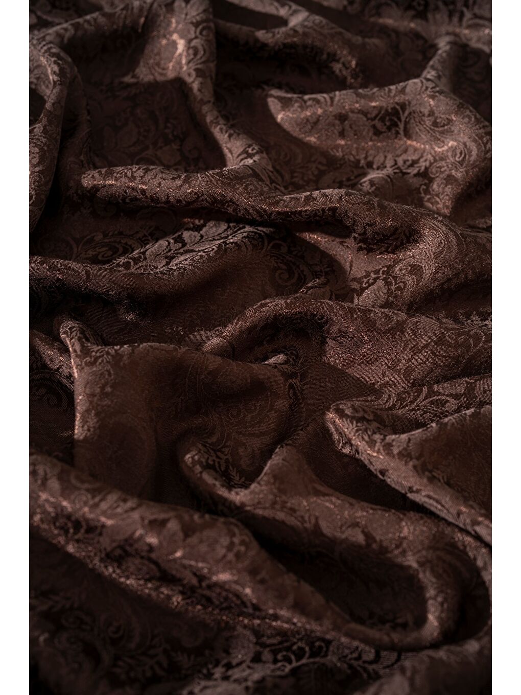 Kahverengi Kadın Rhiza Modal Floş Şal-1