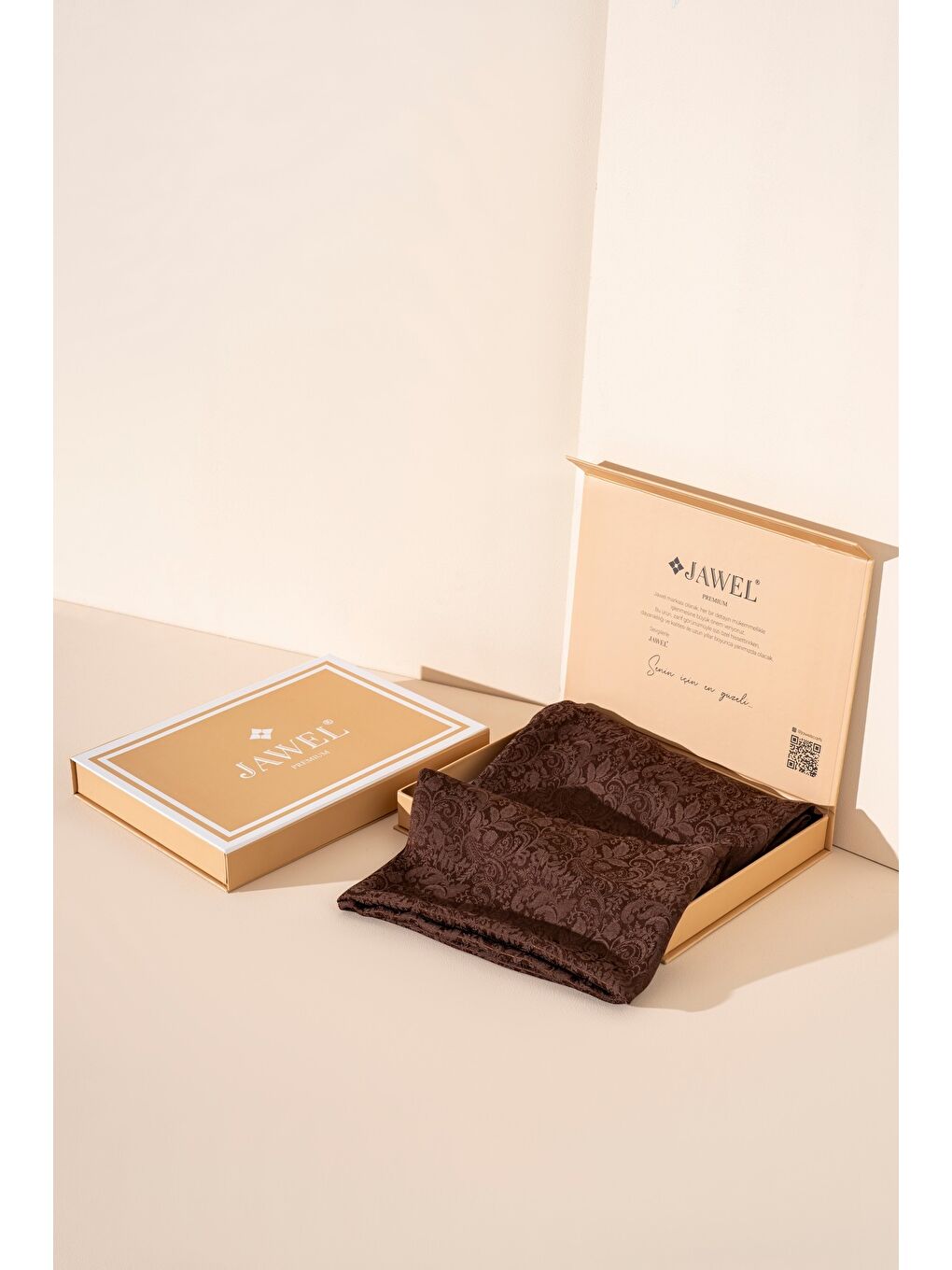 Kahverengi Kadın Rhiza Modal Floş Şal-2