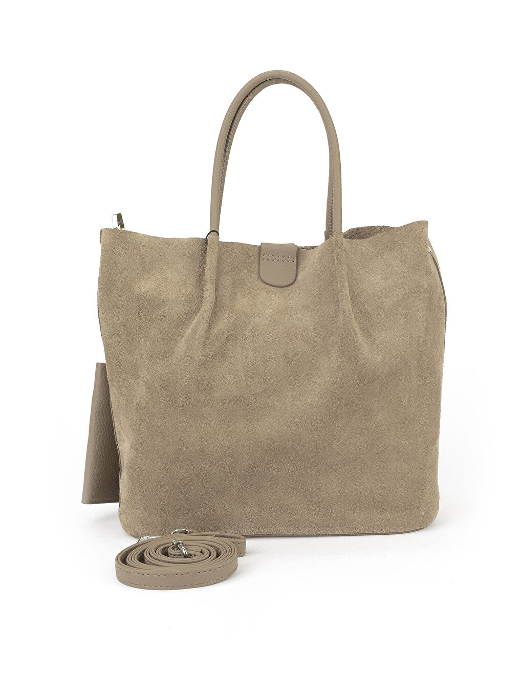 Bej Kadın Hakiki Deri Omuz ve El Çantası 153979Z5010 Vizon-2