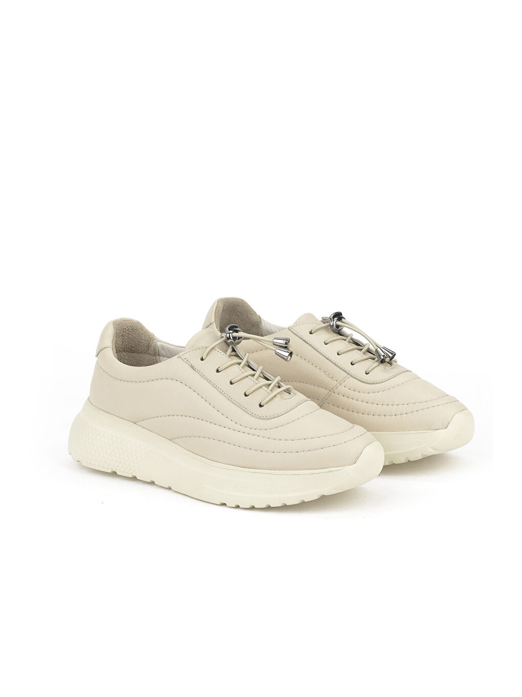 Kadın Hakiki Deri Sneaker 1531050Z2650F100K Bej-1
