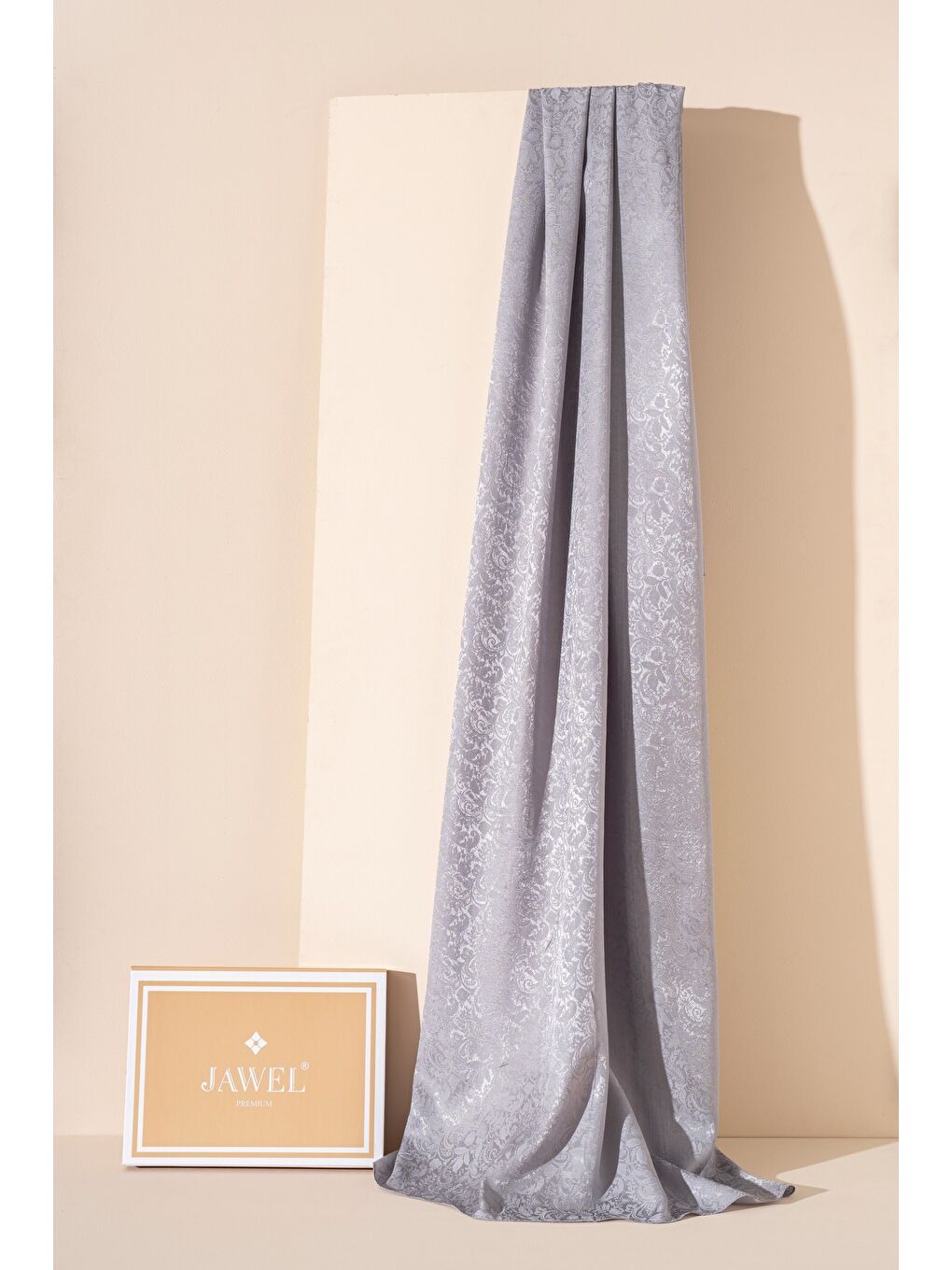 Gri Kadın Rhiza Modal Floş Şal