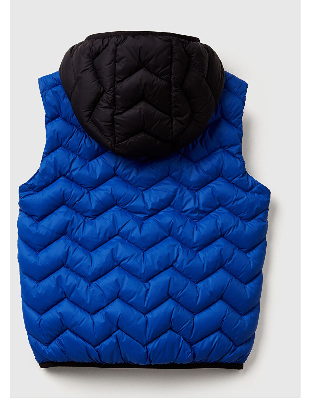 Erkek Çocuk Mavi Logo Detaylı Kapüşonlu Yelek-1