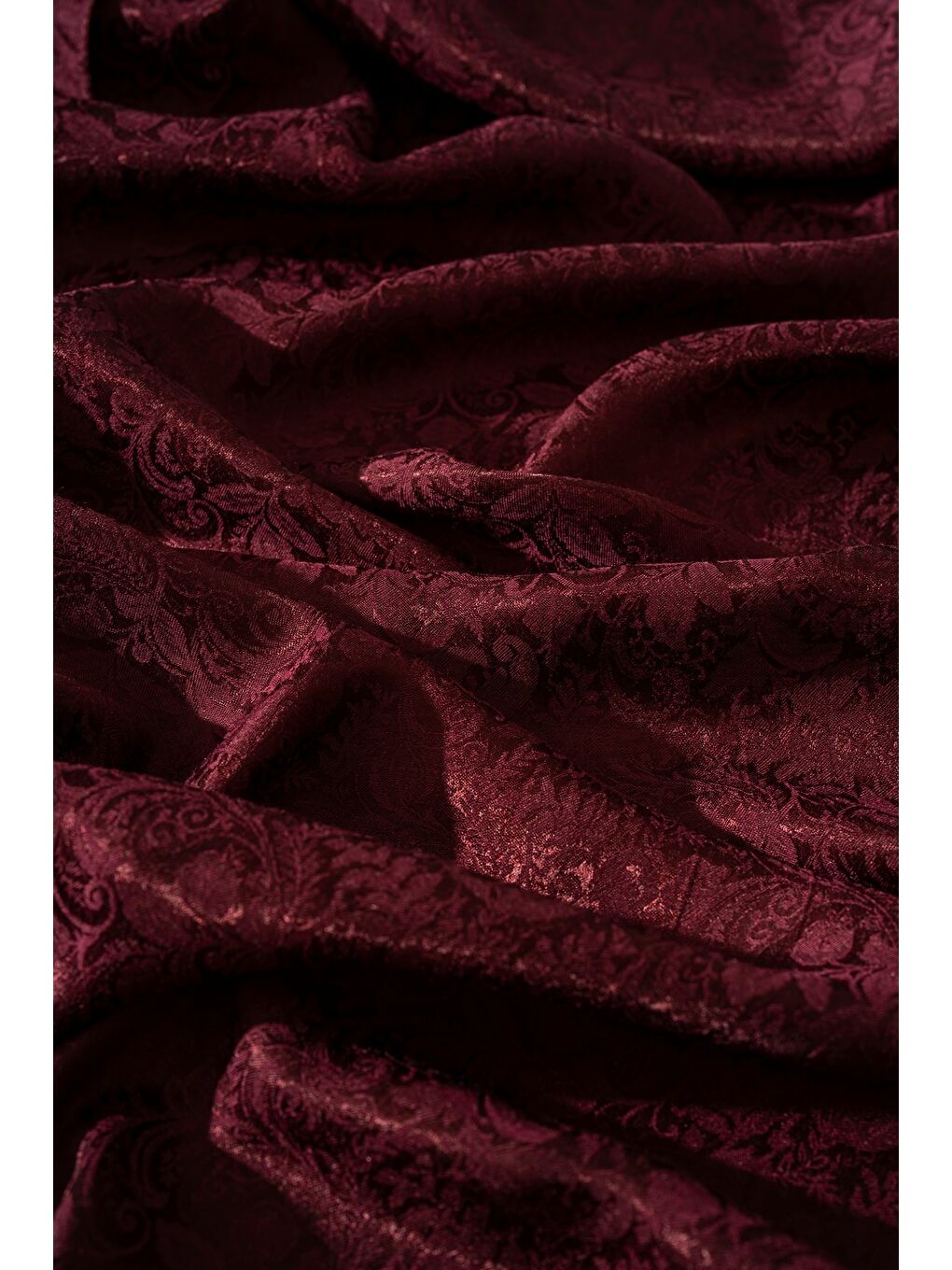 Bordo Kadın Rhiza Modal Floş Şal-1