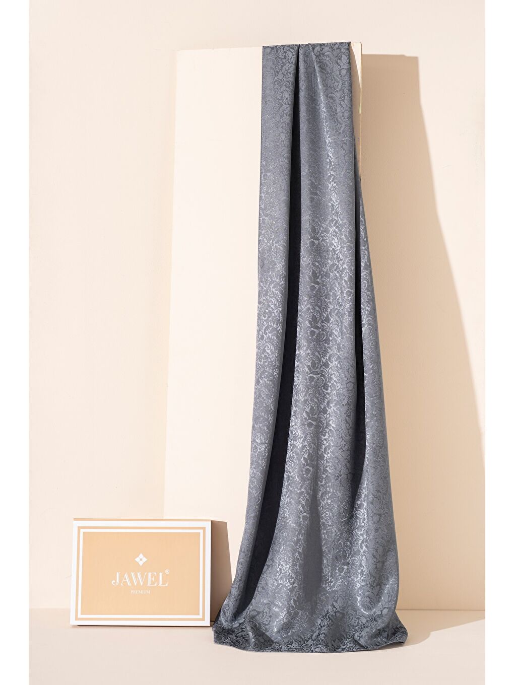 Gri Kadın Rhiza Modal Floş Şal