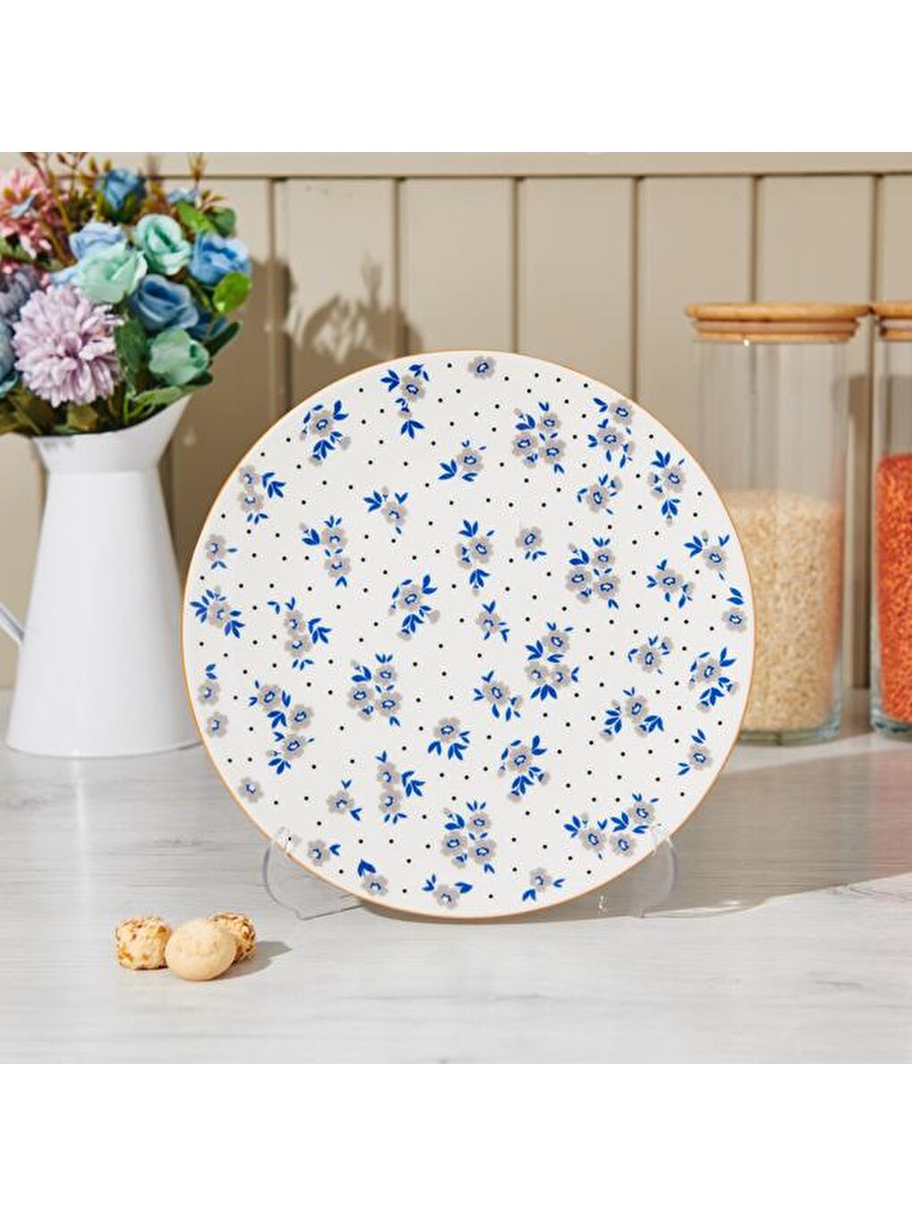 Karışık Robi Servis Tabağı - Renkli - 25 cm