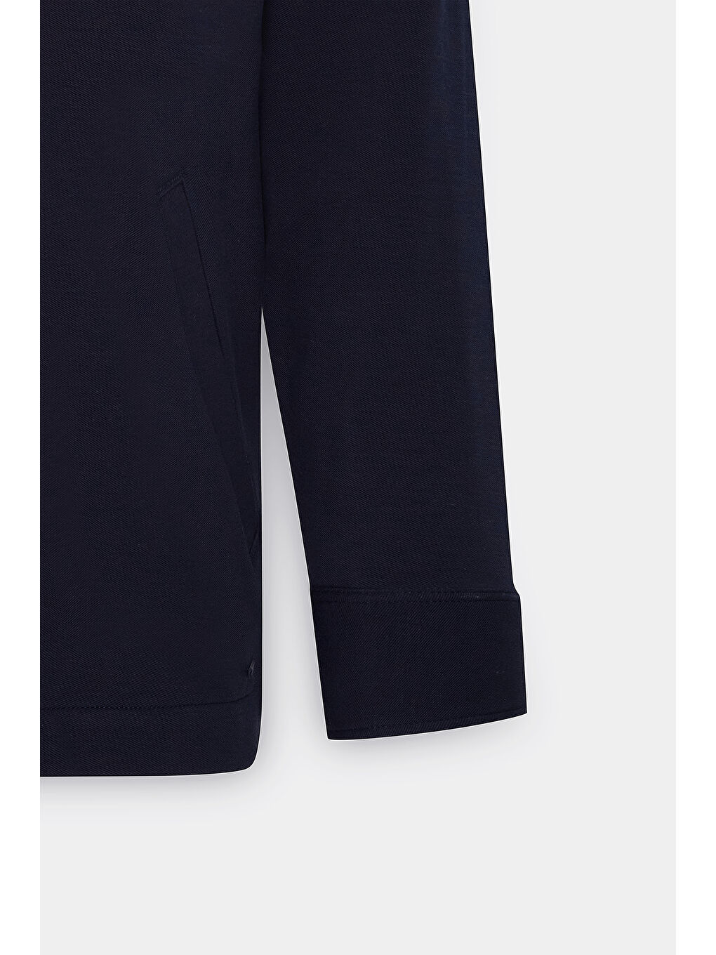 Erkek Lacivert Standart Fit Normal Kesim Gömlek Yaka Pamuklu Esnek Mont-7