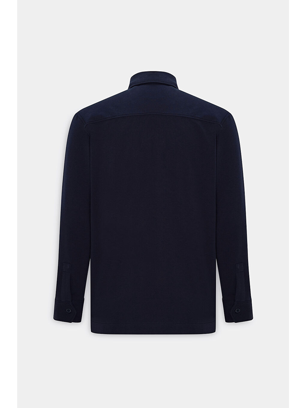 Erkek Lacivert Standart Fit Normal Kesim Gömlek Yaka Pamuklu Esnek Mont-8