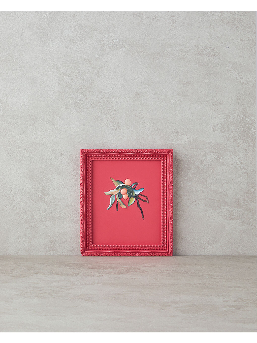 Flowers Polyresin Duvar Aksesuarı Kırmızı