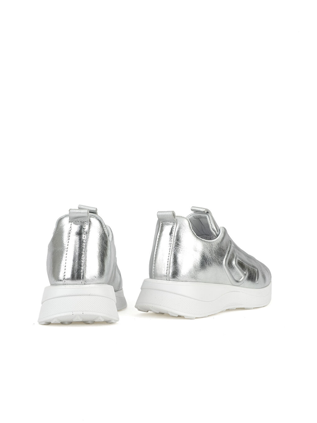 Gri Kadın Hakiki Deri Sneaker 1531050Z26802480PK Gümüş-2